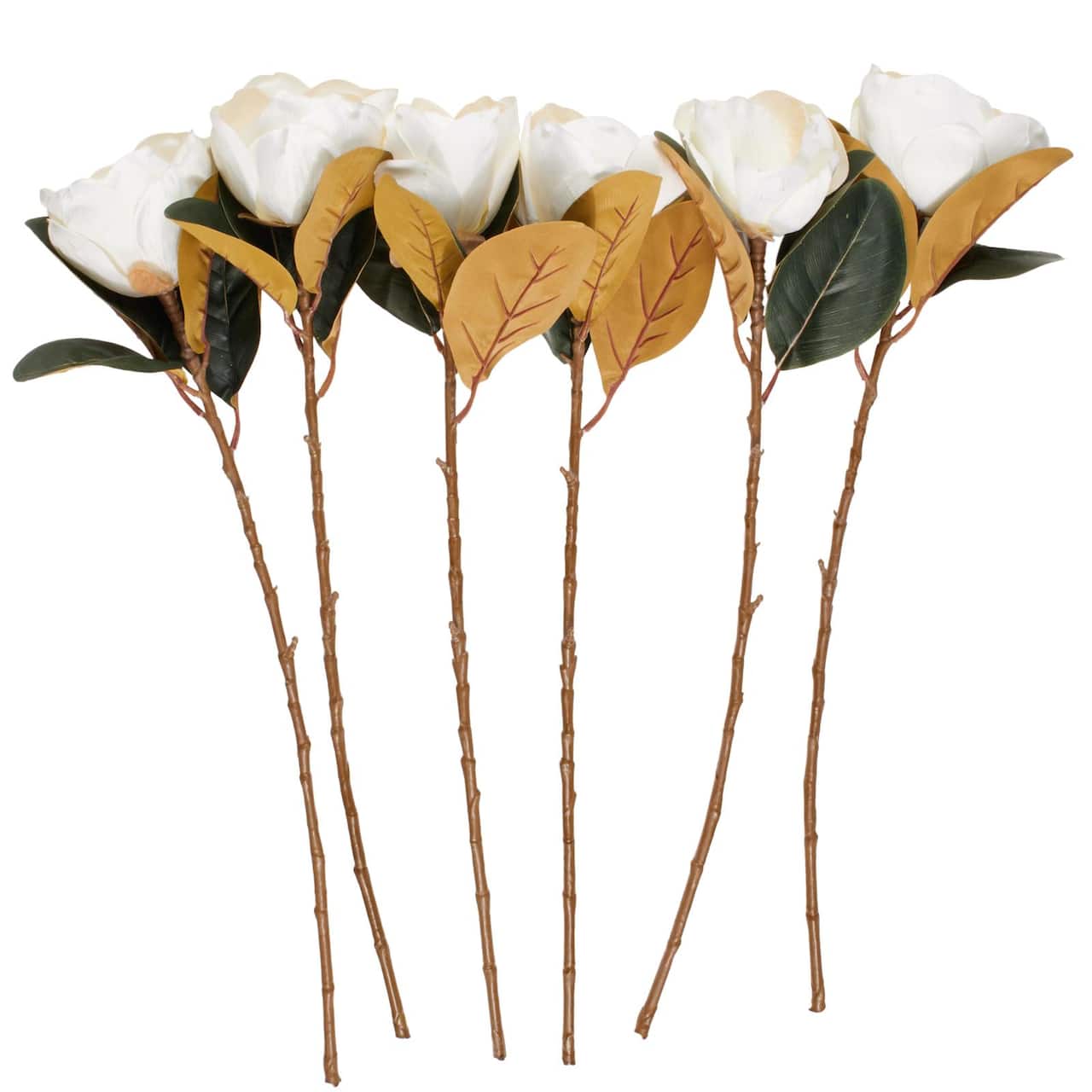 30" White Magnolia Artificial Flower Stem, 6ct.